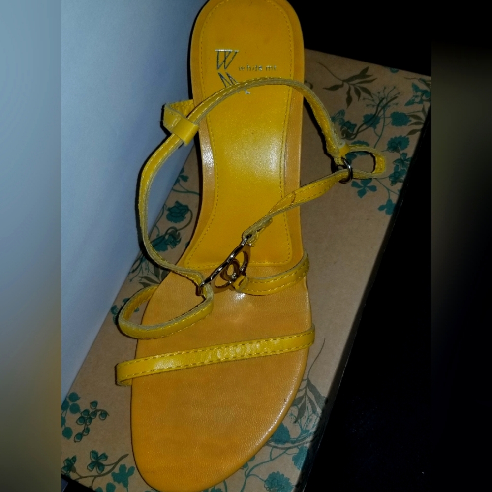 Yellow Mustard White Mt. Heels